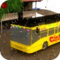 圣诞节雪地巴士模拟器游戏