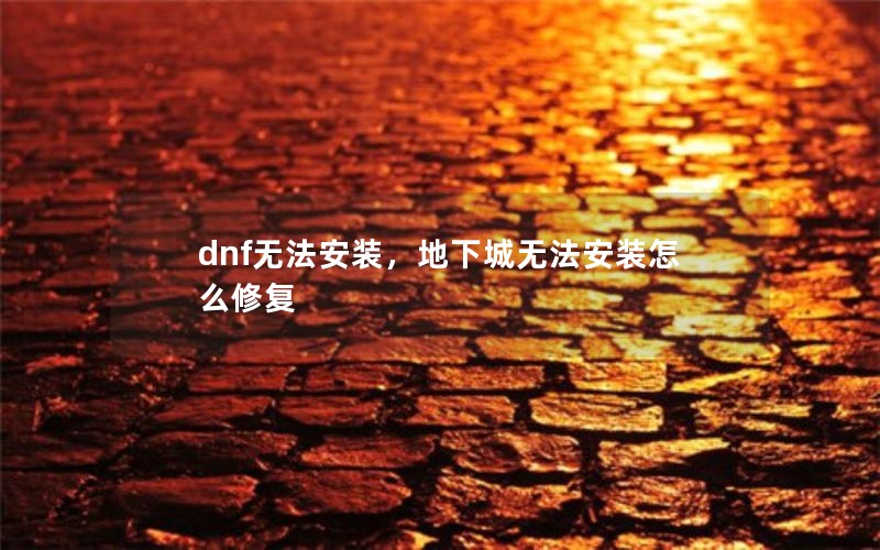dnf޷װ³޷װô޸