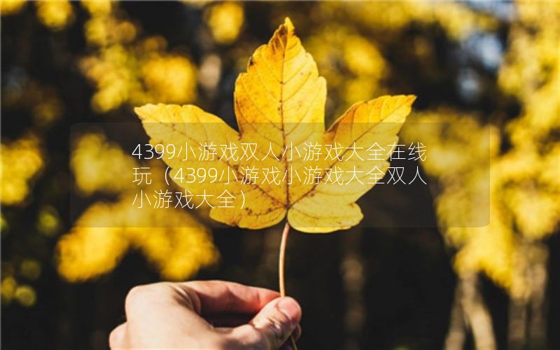 4399СϷ˫СϷȫ棨4399СϷСϷȫ˫СϷȫ