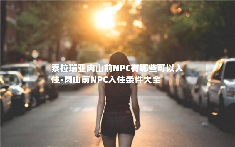 ̩ɽǰNPCЩס-ɽǰNPCסȫ